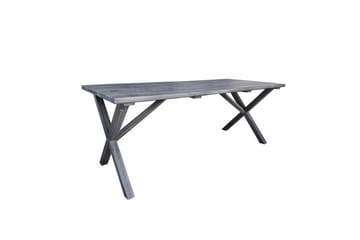 Utomhusmöbelgrupp 190 cm Bord & 6 Merida grå stolar Grå - Grå - Utemöbler - Utegrupp - Matgrupp utomhus