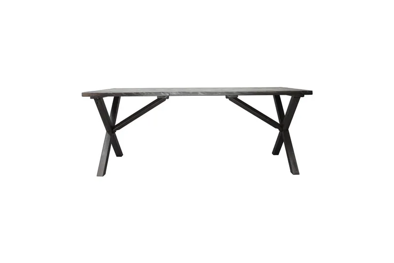 Utomhusmöbelgrupp 190 cm Bord & 6 Merida naturell stolar Grå - Grå - Utemöbler - Utegrupp - Matgrupp utomhus