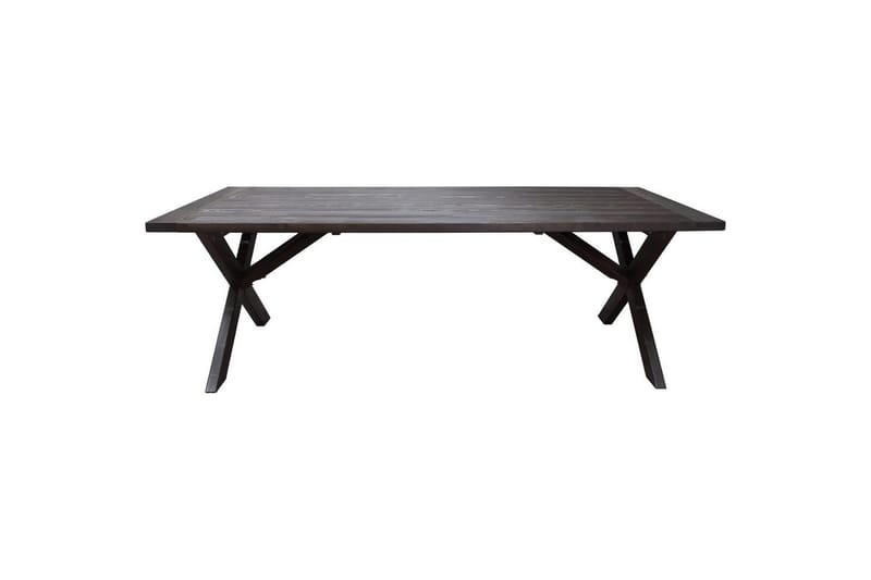 Utomhusmöbelgrupp 220 cm bord & 6 Belize grå stolar Brun - Brun - Utemöbler - Utegrupp - Matgrupp utomhus