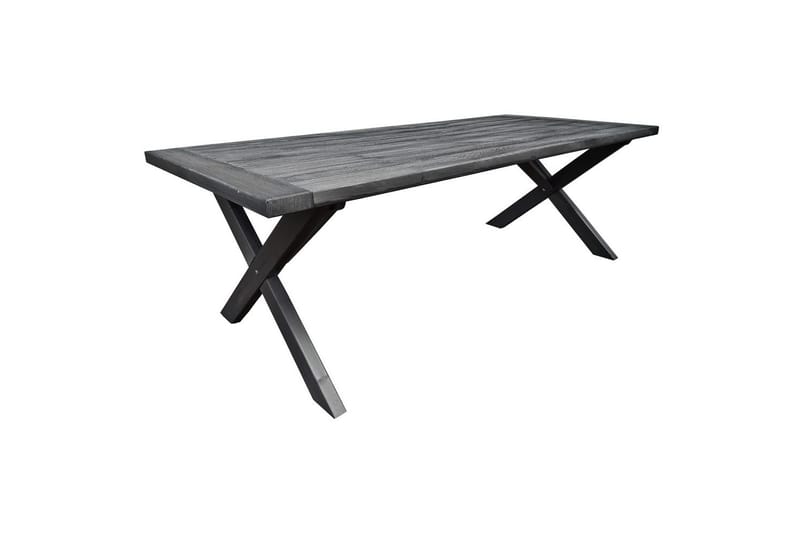 Utomhusmöbelgrupp 220 cm bord & 6 Belize grå stolar Grå - Grå - Utemöbler - Utegrupp - Matgrupp utomhus