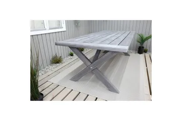 Utomhusmöbelgrupp 220 cm bord & 6 Belize grå stolar Grå - Grå - Utemöbler - Utegrupp - Matgrupp utomhus