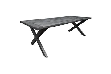 Utomhusmöbelgrupp 220 cm bord & 6 Belize grå stolar Grå - Grå - Utemöbler - Utegrupp - Matgrupp utomhus