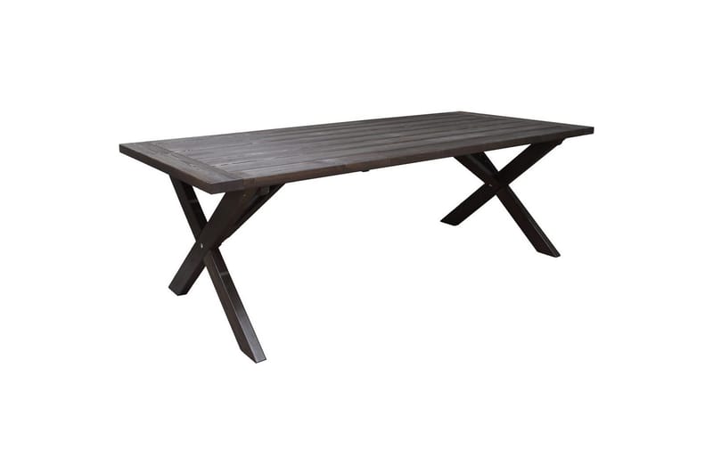Utomhusmöbelgrupp 220 cm Bord & 6 Levanto grå stolar Brun - Brun - Utemöbler - Utegrupp - Matgrupp utomhus
