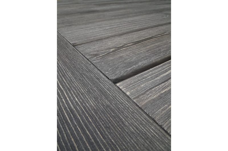 Utomhusmöbelgrupp 220 cm Bord & 6 Levanto grå stolar Grå - Grå - Utemöbler - Utegrupp - Matgrupp utomhus