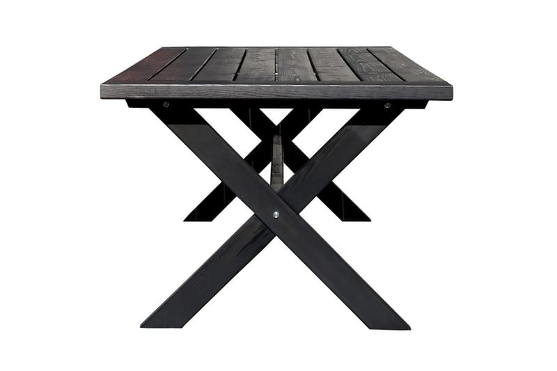 Utomhusmöbelgrupp 220 cm Bord & 6 Levanto grå stolar Svart - Svart - Utemöbler - Utegrupp - Matgrupp utomhus