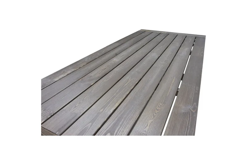 Utomhusmöbelgrupp 220 cm bord & 6 Merida grå stolar Brun - Brun - Utemöbler - Utegrupp - Matgrupp utomhus