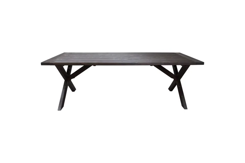 Utomhusmöbelgrupp 220 cm bord & 6 Merida grå stolar Brun - Brun - Utemöbler - Utegrupp - Matgrupp utomhus