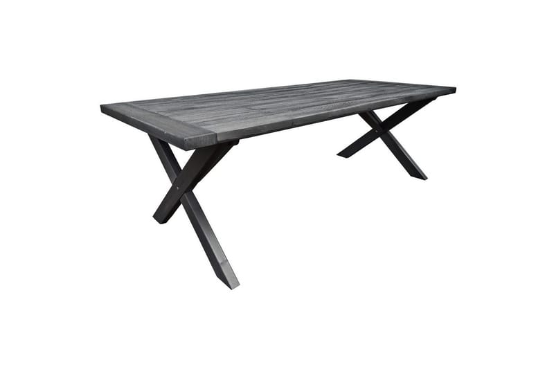 Utomhusmöbelgrupp 220 cm bord & 6 Merida naturell stolar Grå - Grå - Utemöbler - Utegrupp - Matgrupp utomhus