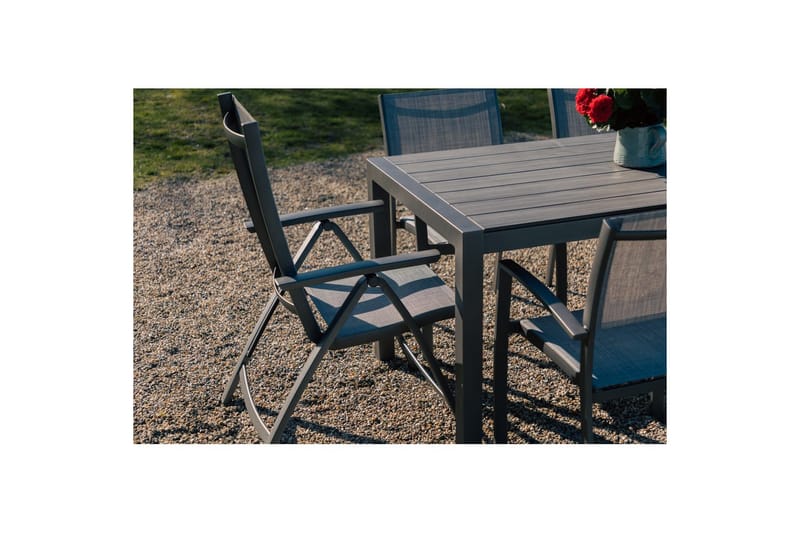 Utomhusmöbelgrupp Lifestyle Garden Solana 163 cm 4 carverstolar + 2 pos. fotölj - 4 carverstolar + 2 pos. fotölj - Utemöbler - Utegrupp - Matgrupp utomhus
