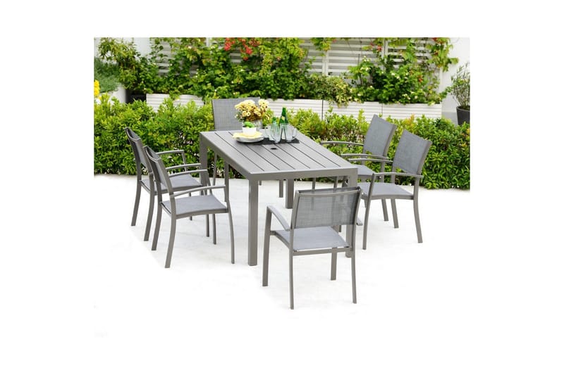 Utomhusmöbelgrupp Lifestyle Garden Solana 163 cm 6 carverstolar - 6 carverstolar - Utemöbler - Utegrupp - Matgrupp utomhus
