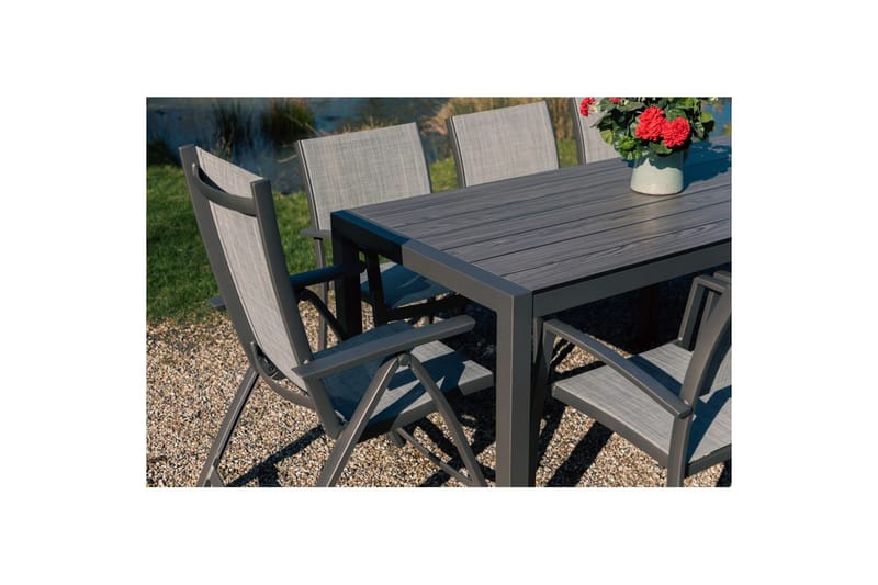 Utomhusmöbelgrupp Lifestyle Garden Solana 201 cm 6 carverstolar + 2 pos. fotölj - 6 carverstolar + 2 pos. fotölj - Utemöbler - Utegrupp - Matgrupp utomhus