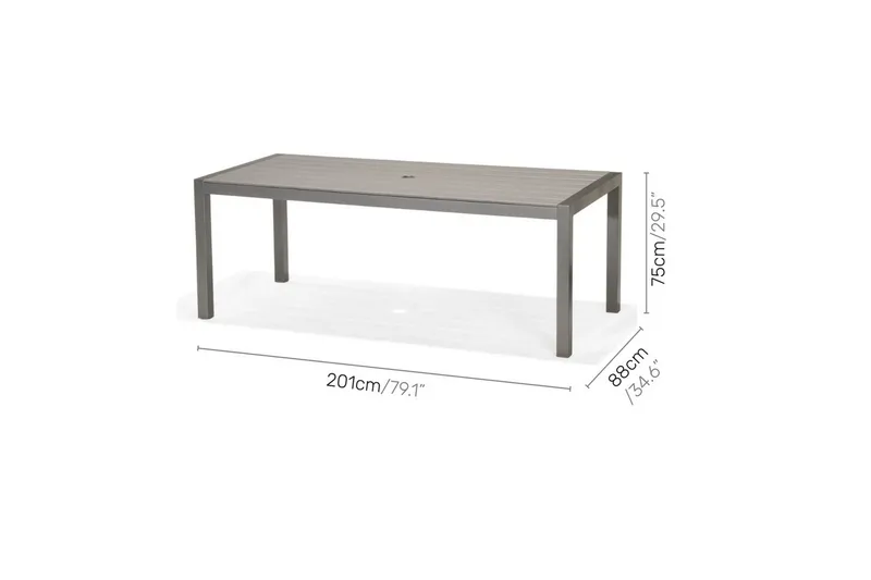 Utomhusmöbelgrupp Lifestyle Garden Solana 201 cm 6 carverstolar - 6 carverstolar - Utemöbler - Utegrupp - Matgrupp utomhus