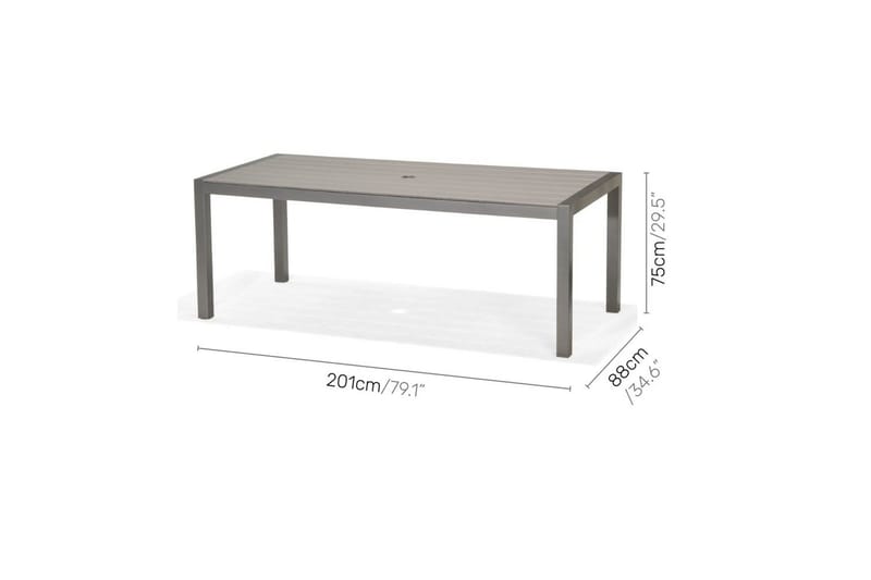 Utomhusmöbelgrupp Lifestyle Garden Solana 201 cm 8 carverstolar - 8 carverstolar - Utemöbler - Utegrupp - Matgrupp utomhus