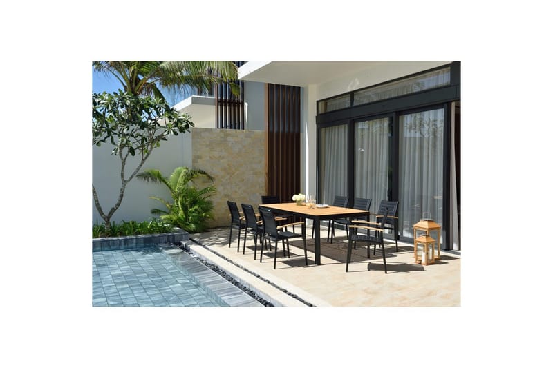 Utomhusmöbelgrupp Lifestyle Garden Portals 209 cm 8 lite carverstolar - 8 lite carverstolar - Utemöbler - Utegrupp - Matgrupp utomhus