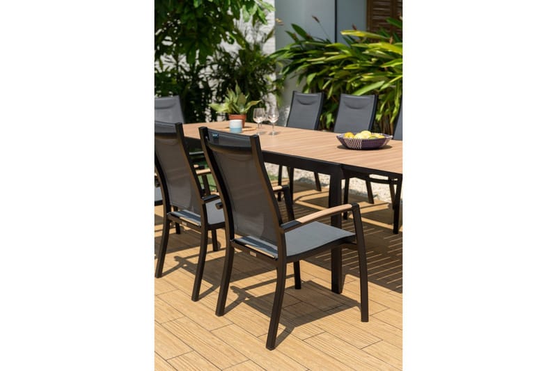 Utomhusmöbelgrupp Lifestyle Garden Panama 210-300 cm 8 stapelbarfotölj - 8 stapelbarfotölj - Utemöbler - Utegrupp - Matgrupp utomhus
