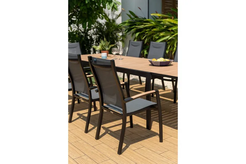 Utomhusmöbelgrupp Lifestyle Garden Panama 210-300 cm 10 stapelbarfotölj - 10 stapelbarfotölj - Utemöbler - Utegrupp - Matgrupp utomhus