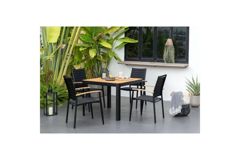 Utomhusmöbelgrupp Lifestyle Garden Portals 95 cm 4 lite carverstolar - 4 lite carverstolar - Utemöbler - Utegrupp - Matgrupp utomhus