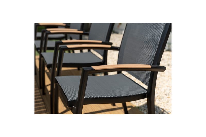 Utomhusmöbelgrupp Lifestyle Garden Panama 210-300 cm 8 stapelbarfotölj - 8 stapelbarfotölj - Utemöbler - Utegrupp - Matgrupp utomhus