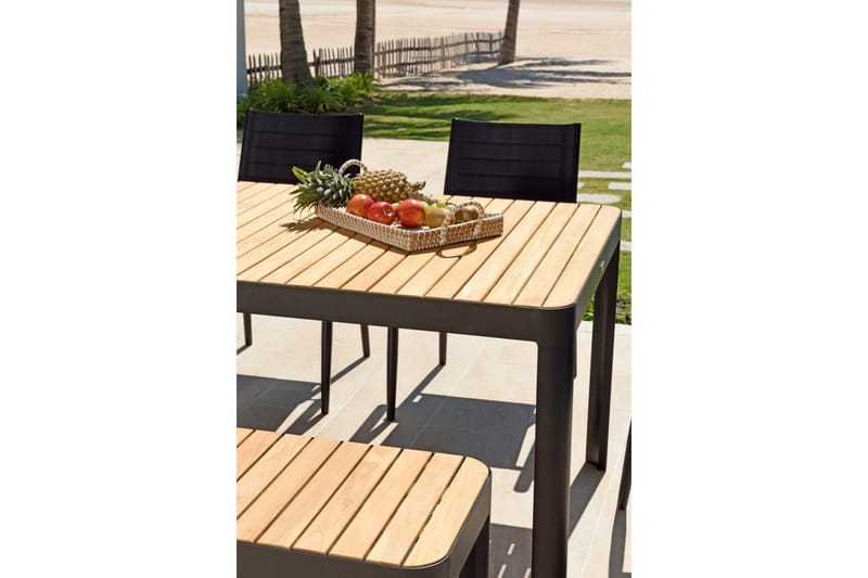 Utomhusmöbelgrupp Lifestyle Garden Portals 161 cm 4 lite carverstolar + bänk - 4 lite carverstolar + bänk - Utemöbler - Utegrupp - Matgrupp utomhus