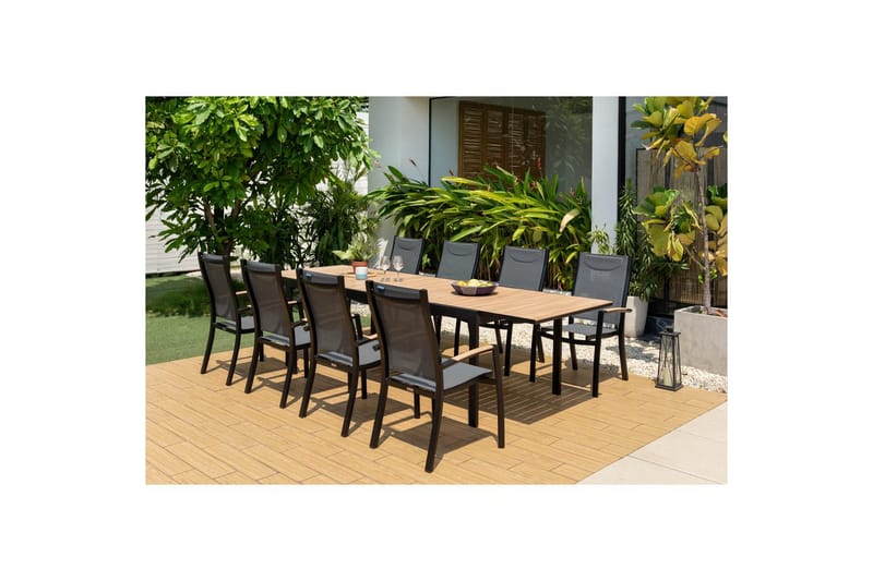 Utomhusmöbelgrupp Lifestyle Garden Panama 210-300 cm 8 stapelbarfotölj - 8 stapelbarfotölj - Utemöbler - Utegrupp - Matgrupp utomhus