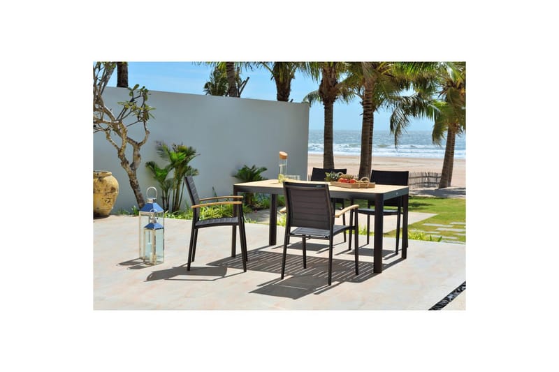 Utomhusmöbelgrupp Lifestyle Garden Portals 161 cm 4 lite carverstolar - 4 lite carverstolar - Utemöbler - Utegrupp - Matgrupp utomhus