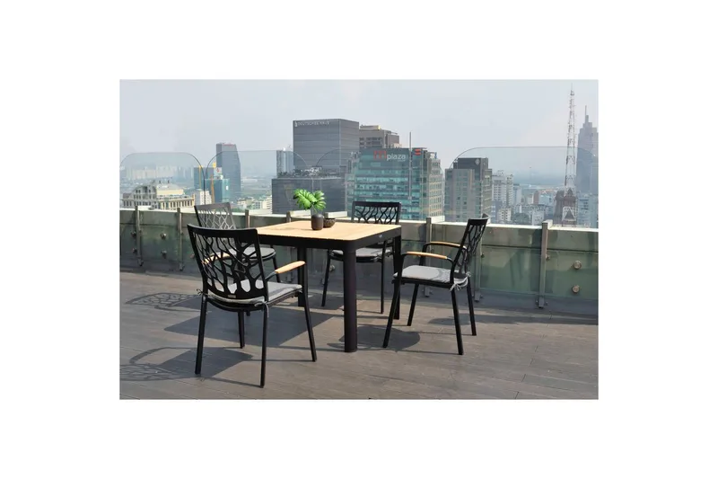 Utomhusmöbelgrupp Lifestyle Garden Portals 95 cm 4 trädskärarstolar - 4 trädskärarstolar - Utemöbler - Utegrupp - Matgrupp utomhus