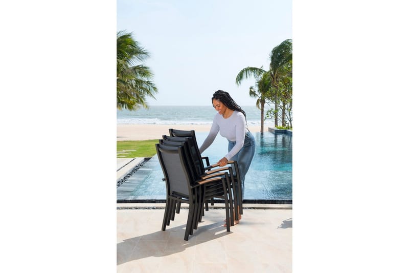 Utomhusmöbelgrupp Lifestyle Garden Panama 210-300 cm 8 stapelbarfotölj - 8 stapelbarfotölj - Utemöbler - Utegrupp - Matgrupp utomhus