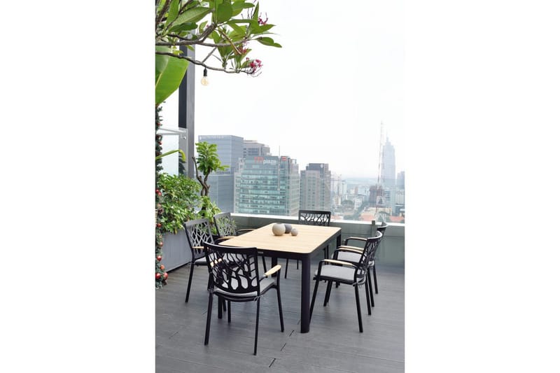 Utomhusmöbelgrupp Lifestyle Garden Portals 161 cm 6 trädskärarstolar - 6 trädskärarstolar - Utemöbler - Utegrupp - Matgrupp utomhus