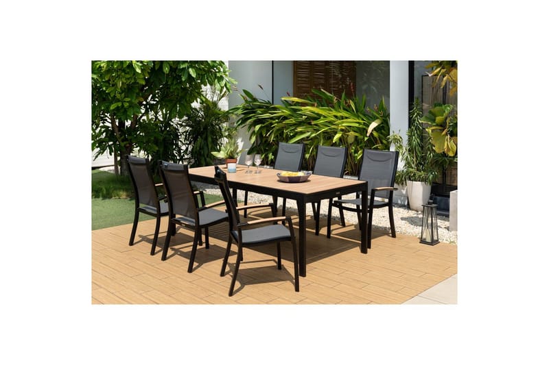 Utomhusmöbelgrupp Lifestyle Garden Panama 210-300 cm 6 stapelbarfotölj + 2 pos. fotölj - 6 stapelbarfotölj + 2 pos. fotölj - Utemöbler - Utegrupp - Matgrupp utomhus