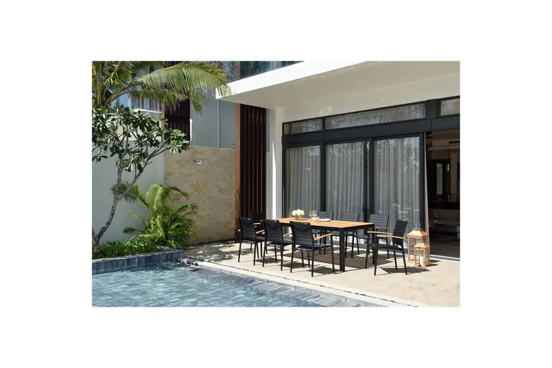 Utomhusmöbelgrupp Lifestyle Garden Portals 209 cm 8 lite carverstolar - 8 lite carverstolar - Utemöbler - Utegrupp - Matgrupp utomhus