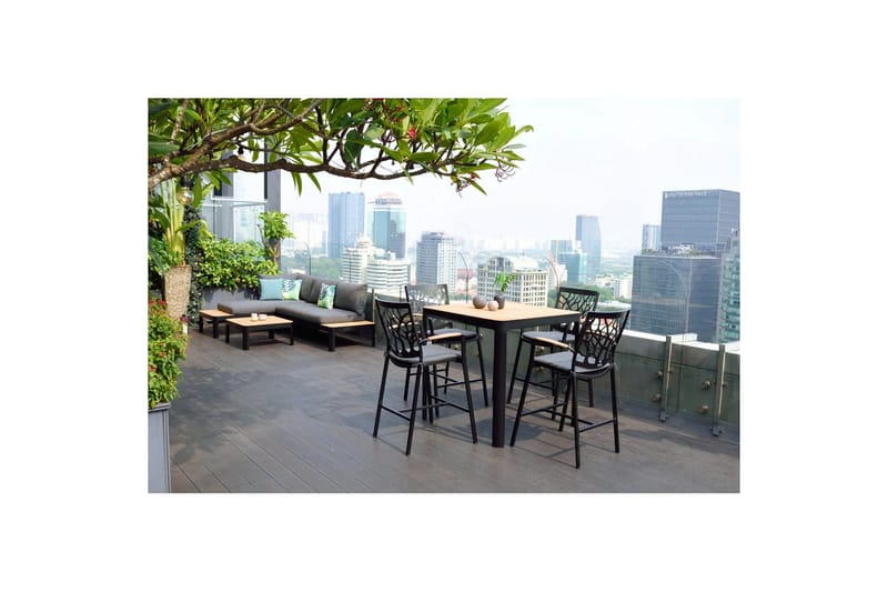 Utomhusmöbelgrupp Lifestyle Garden Portals bar bord 95 & 4 bar stol - Utemöbler - Utegrupp - Matgrupp utomhus