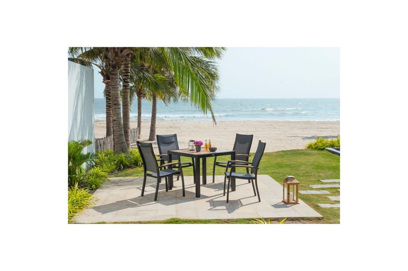 Utomhusmöbelgrupp Lifestyle Garden Panama 90 cm 4 stapelbarfotölj - 4 stapelbarfotölj - Utemöbler - Utegrupp - Matgrupp utomhus
