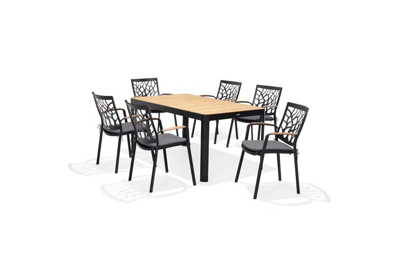 Utomhusmöbelgrupp Lifestyle Garden Portals 161 cm 6 trädskärarstolar - 6 trädskärarstolar - Utemöbler - Utegrupp - Matgrupp utomhus