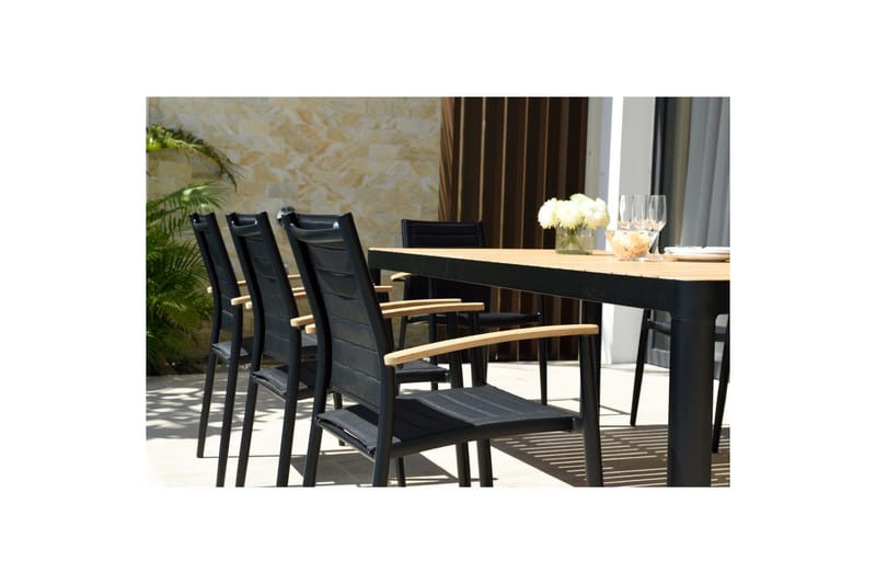 Utomhusmöbelgrupp Lifestyle Garden Portals 209 cm 6 lite carverstolar - 6 lite carverstolar - Utemöbler - Utegrupp - Matgrupp utomhus