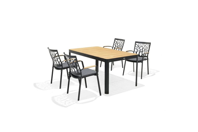 Utomhusmöbelgrupp Lifestyle Garden Portals 161 cm 4 trädskärarstolar - 4 trädskärarstolar - Utemöbler - Utegrupp - Matgrupp utomhus