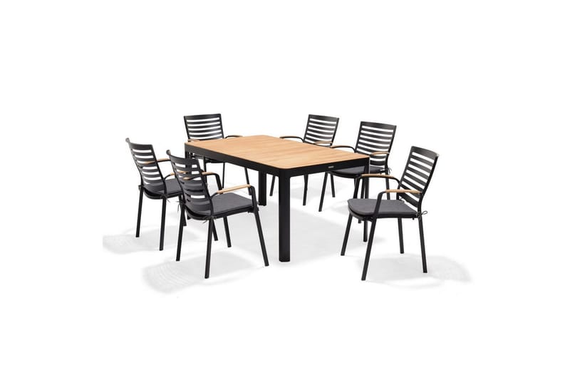 Utomhusmöbelgrupp Lifestyle Garden Portals 161 cm 6 carverstolar - 6 carverstolar - Utemöbler - Utegrupp - Matgrupp utomhus