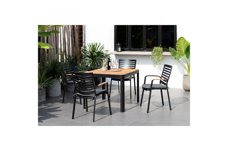 Utomhusmöbelgrupp Lifestyle Garden Portals 95 cm 4 carverstolar - 4 carverstolar - Utemöbler - Utegrupp - Matgrupp utomhus