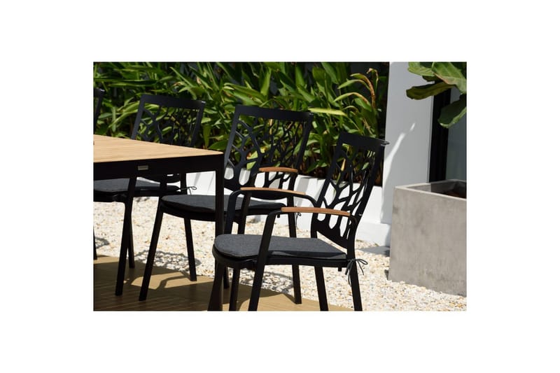 Utomhusmöbelgrupp Lifestyle Garden Portals 209 cm 5 trädskärarstolar + bänk - 5 trädskärarstolar + bänk - Utemöbler - Utegrupp - Matgrupp utomhus