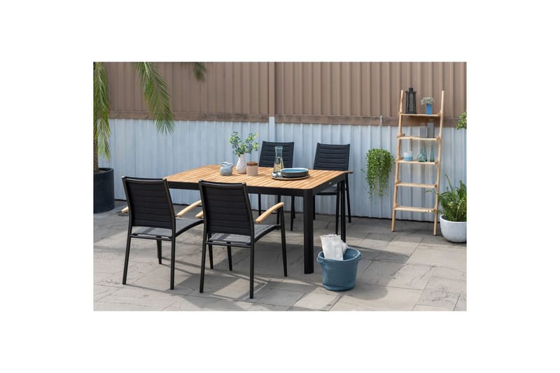 Utomhusmöbelgrupp Lifestyle Garden Portals 161 cm 4 lite carverstolar - 4 lite carverstolar - Utemöbler - Utegrupp - Matgrupp utomhus