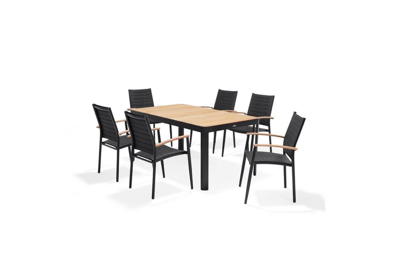 Utomhusmöbelgrupp Lifestyle Garden Portals 161 cm 6 lite carverstolar - 6 lite carverstolar - Utemöbler - Utegrupp - Matgrupp utomhus