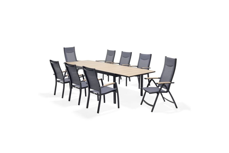 Utomhusmöbelgrupp Lifestyle Garden Panama 210-300 cm 6 stapelbarfotölj + 2 pos. fotölj - 6 stapelbarfotölj + 2 pos. fotölj - Utemöbler - Utegrupp - Matgrupp utomhus