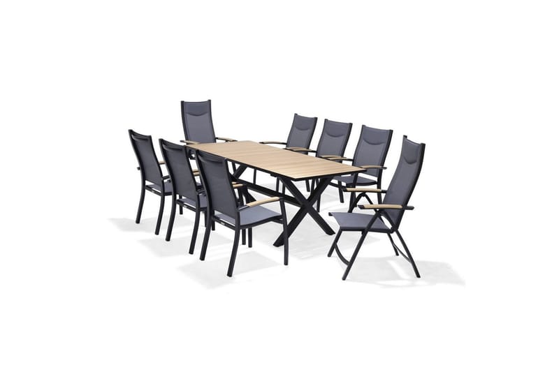Utomhusmöbelgrupp Lifestyle Garden Panama 200 cm 6 stapelbarfotölj + 2 pos. fotölj - 6 stapelbarfotölj + 2 pos. fotölj - Utemöbler - Utegrupp - Matgrupp utomhus