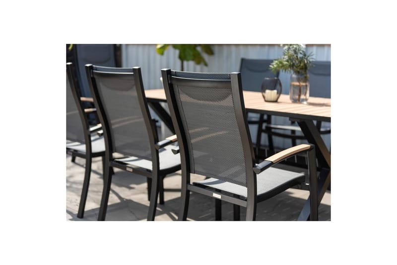 Utomhusmöbelgrupp Lifestyle Garden Panama 200 cm 6 stapelbarfotölj + 2 pos. fotölj - 6 stapelbarfotölj + 2 pos. fotölj - Utemöbler - Utegrupp - Matgrupp utomhus