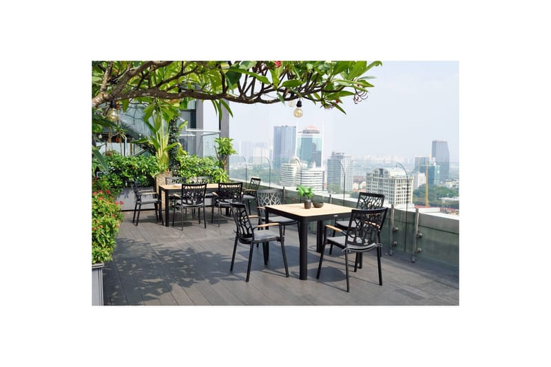 Utomhusmöbelgrupp Lifestyle Garden Portals 161 cm 4 trädskärarstolar - 4 trädskärarstolar - Utemöbler - Utegrupp - Matgrupp utomhus