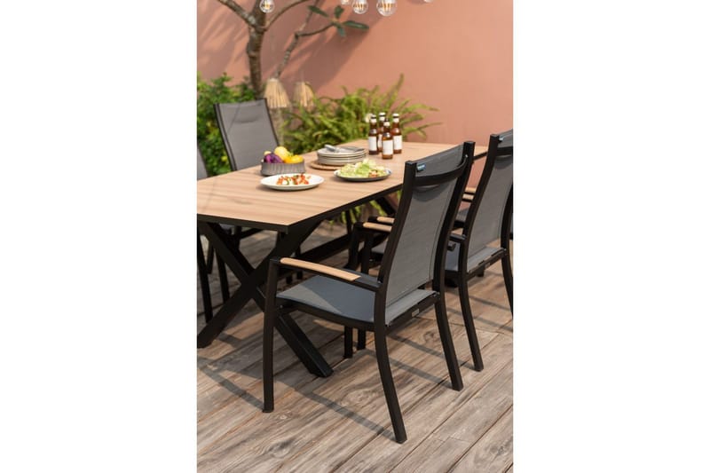 Utomhusmöbelgrupp Lifestyle Garden Panama 200 cm 6 stapelbarfotölj - 6 stapelbarfotölj - Utemöbler - Utegrupp - Matgrupp utomhus