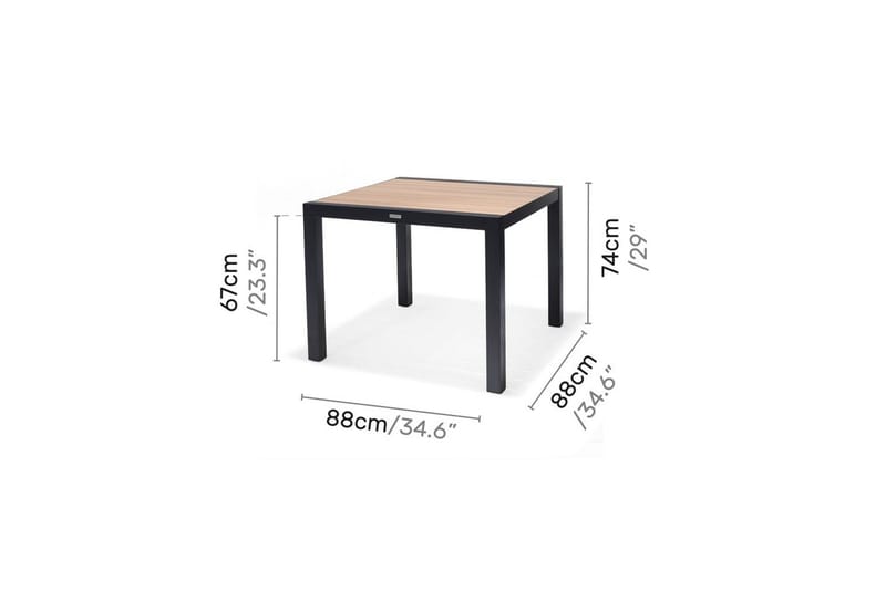 Utomhusmöbelgrupp Lifestyle Garden Panama 90 cm 4 stapelbarfotölj - 4 stapelbarfotölj - Utemöbler - Utegrupp - Matgrupp utomhus