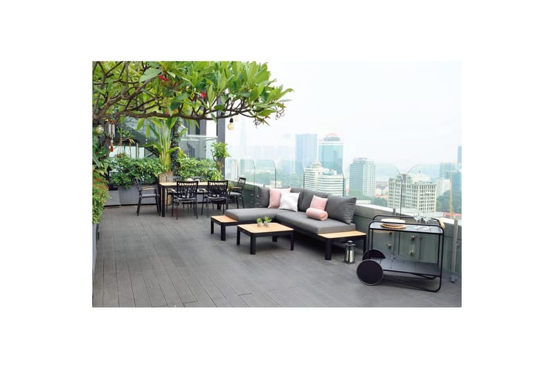 Utomhusmöbelgrupp Lifestyle Garden Portals 161 cm 4 trädskärarstolar - 4 trädskärarstolar - Utemöbler - Utegrupp - Matgrupp utomhus