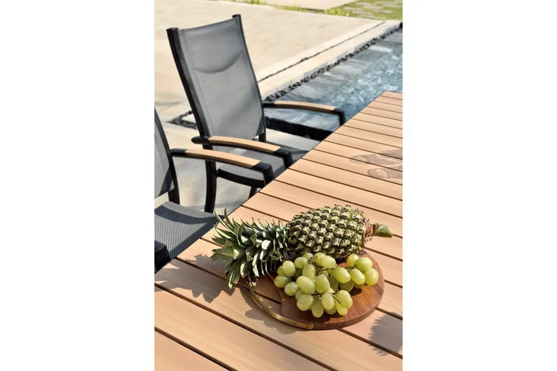 Utomhusmöbelgrupp Lifestyle Garden Panama 200 cm 6 stapelbarfotölj - 6 stapelbarfotölj - Utemöbler - Utegrupp - Matgrupp utomhus