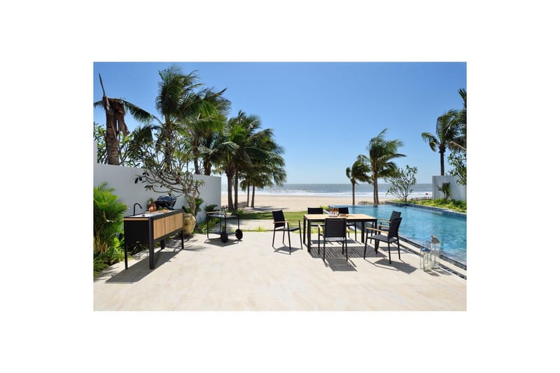 Utomhusmöbelgrupp Lifestyle Garden Portals 161 cm 6 lite carverstolar - 6 lite carverstolar - Utemöbler - Utegrupp - Matgrupp utomhus