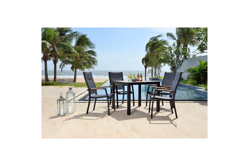 Utomhusmöbelgrupp Lifestyle Garden Panama 90 cm 4 stapelbarfotölj - 4 stapelbarfotölj - Utemöbler - Utegrupp - Matgrupp utomhus